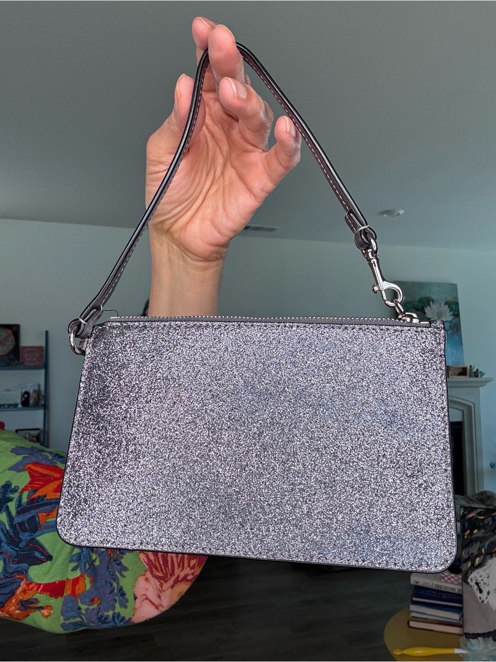 Coach gunmetal glitter wristlet - Picture 5 of 10